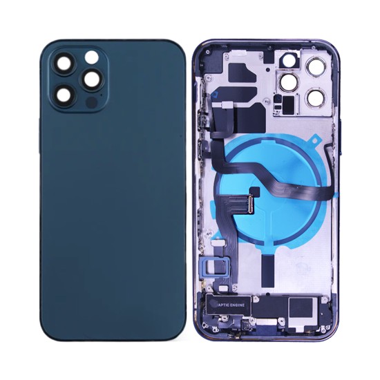 Back Cover with Frame+Flex+Vibrator Apple iPhone 12 Pro Blue